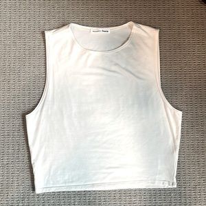 Reformation cream crop tank in L